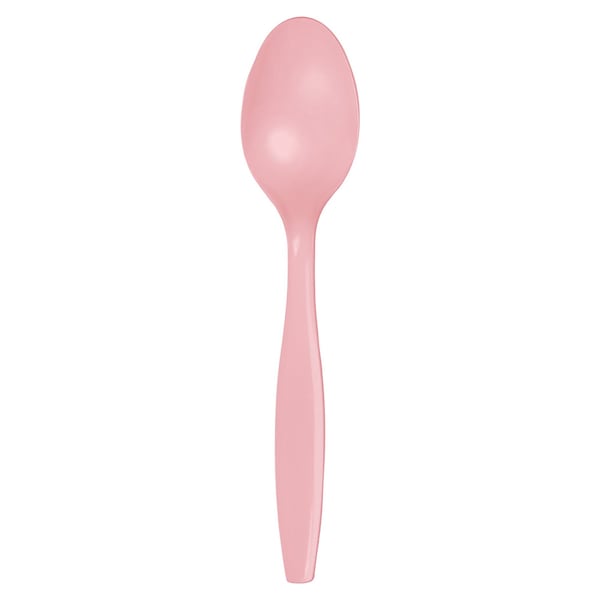 Touch Of Color Classic Pink Plastic Spoons, 6.75", 288PK 010557 - main